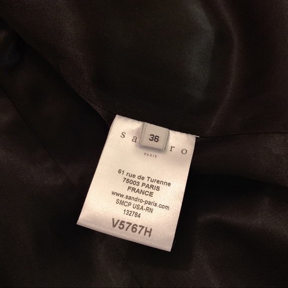 Sandro wool blend round neck jacket - Picture 5 of 7